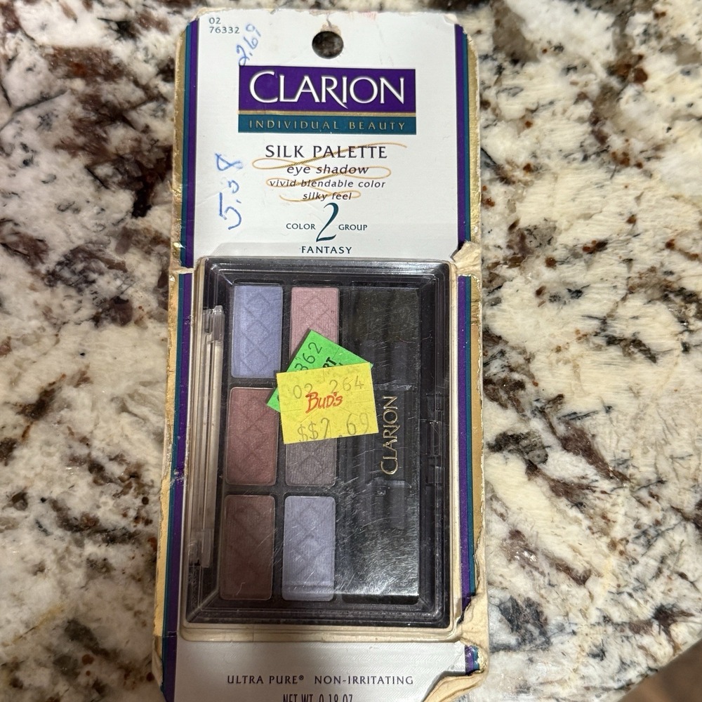 Clarion Eyeshadow VTG Silk Palette Eyeshadows Fantasy 02 Ultra Pure NEW NOS